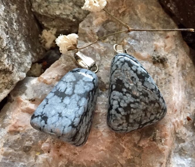 Hovedbilde Obsidian Snøfnugg Slipt ...