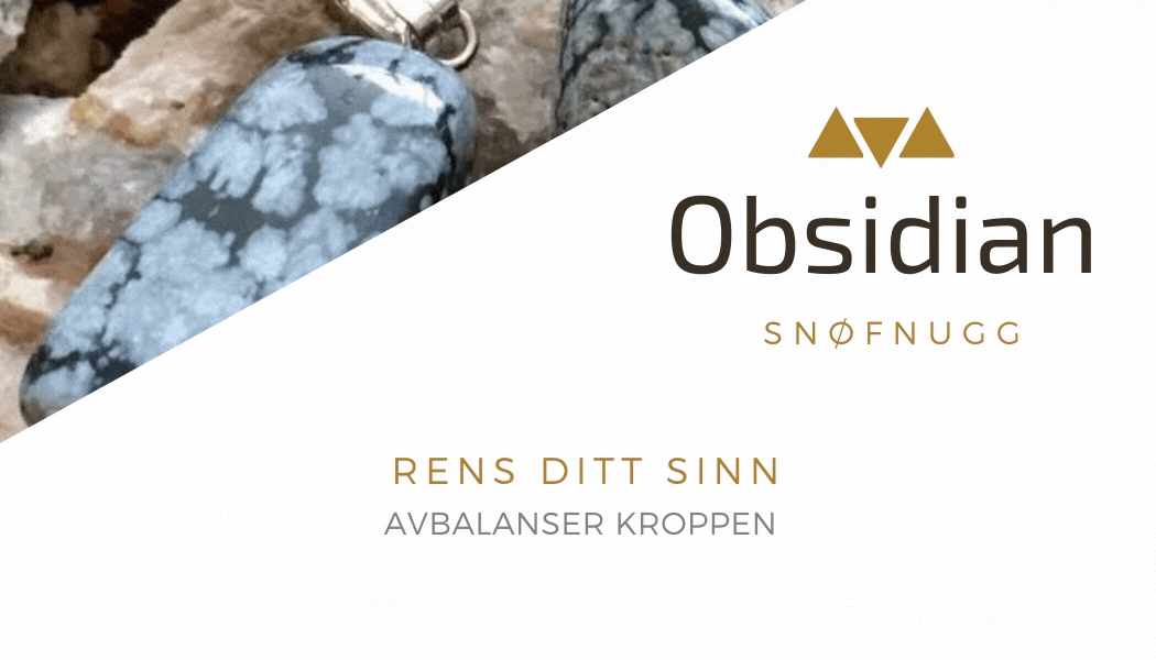 Obsidian Snøfnugg Slipt Anheng