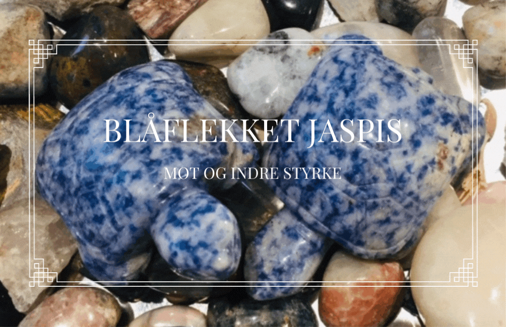 Blåflekket Jaspis Flat Dråpe Anheng