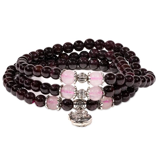 Hovedbilde Armbånd rød granat - Med ...