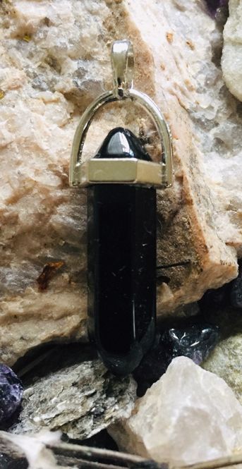 Hovedbilde Obsidian Sort Krone Anheng