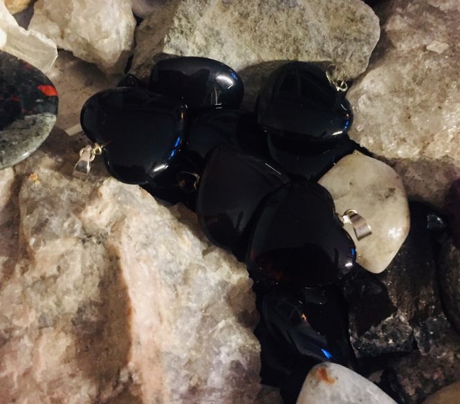 Hovedbilde Onyx Sort Hjerteanheng 2cm