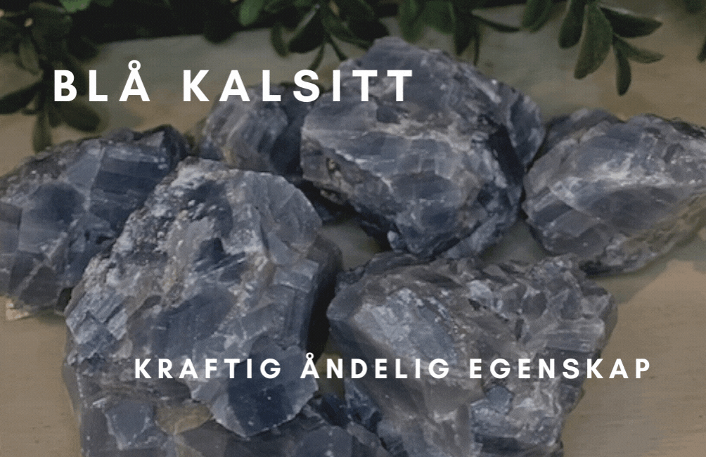 Blå Kalsitt Råstein 5-10 gram
