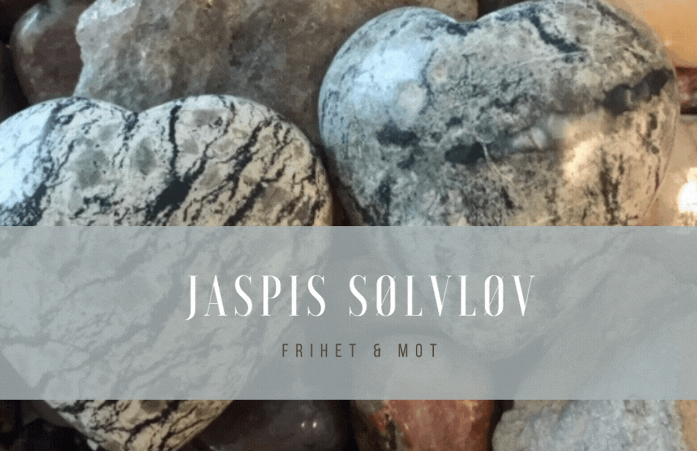 Hovedbilde Jaspis Sølvløv Slipt Anheng