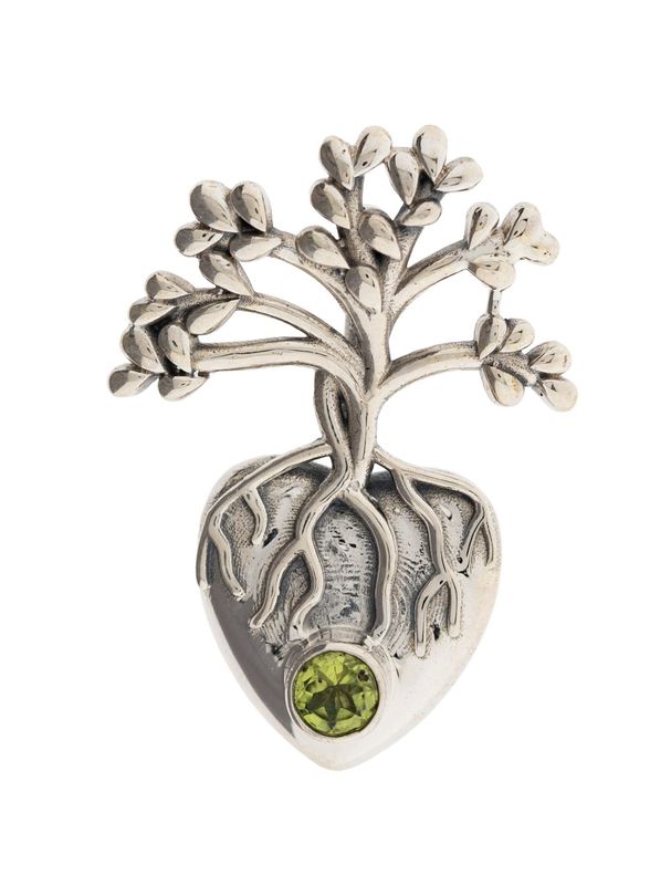 Peridott Anheng 925 Sterling Silver - Yggdrasil