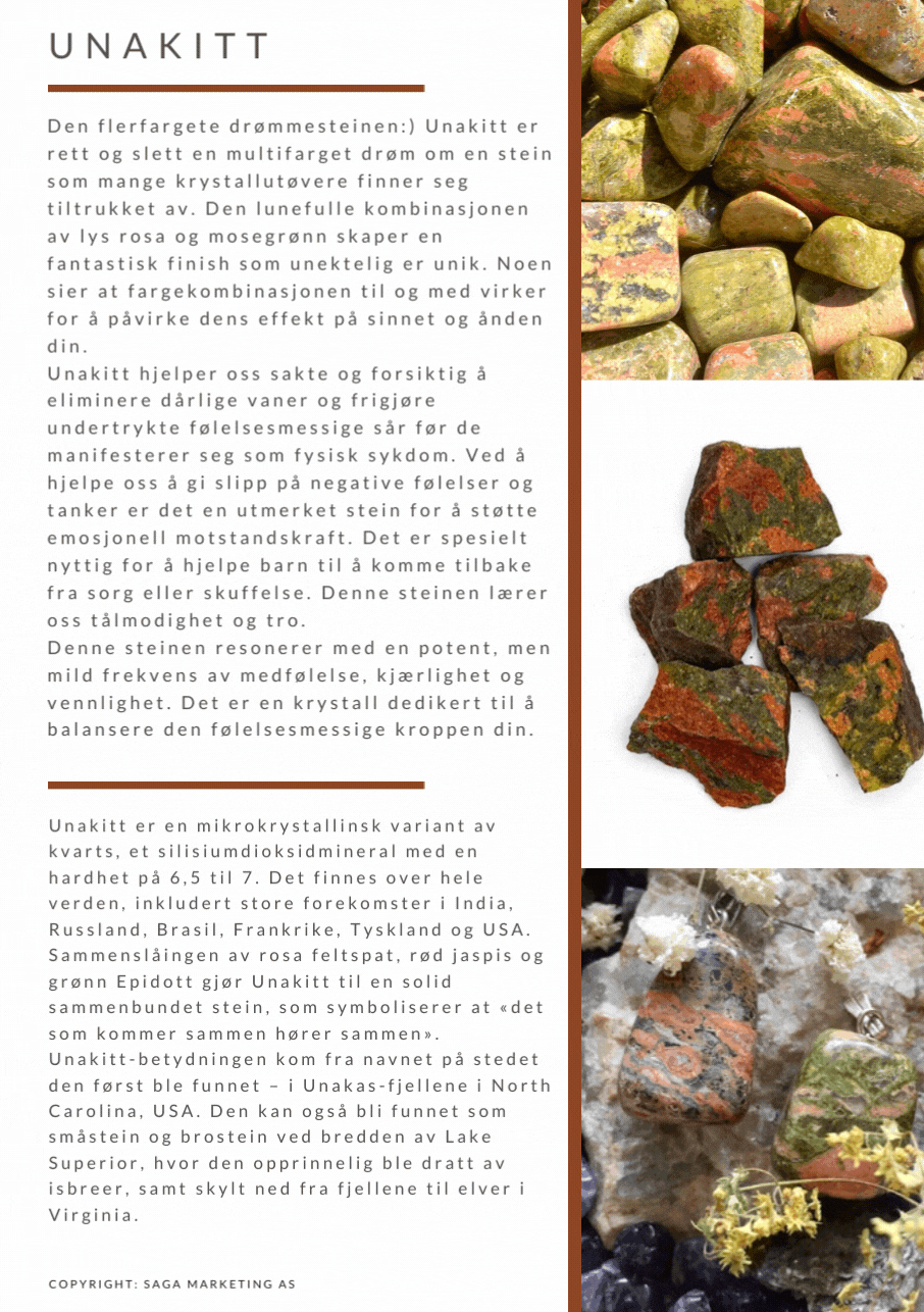 Unakitt Små Steiner 22-24stk i Gaveboks Mystic Collection