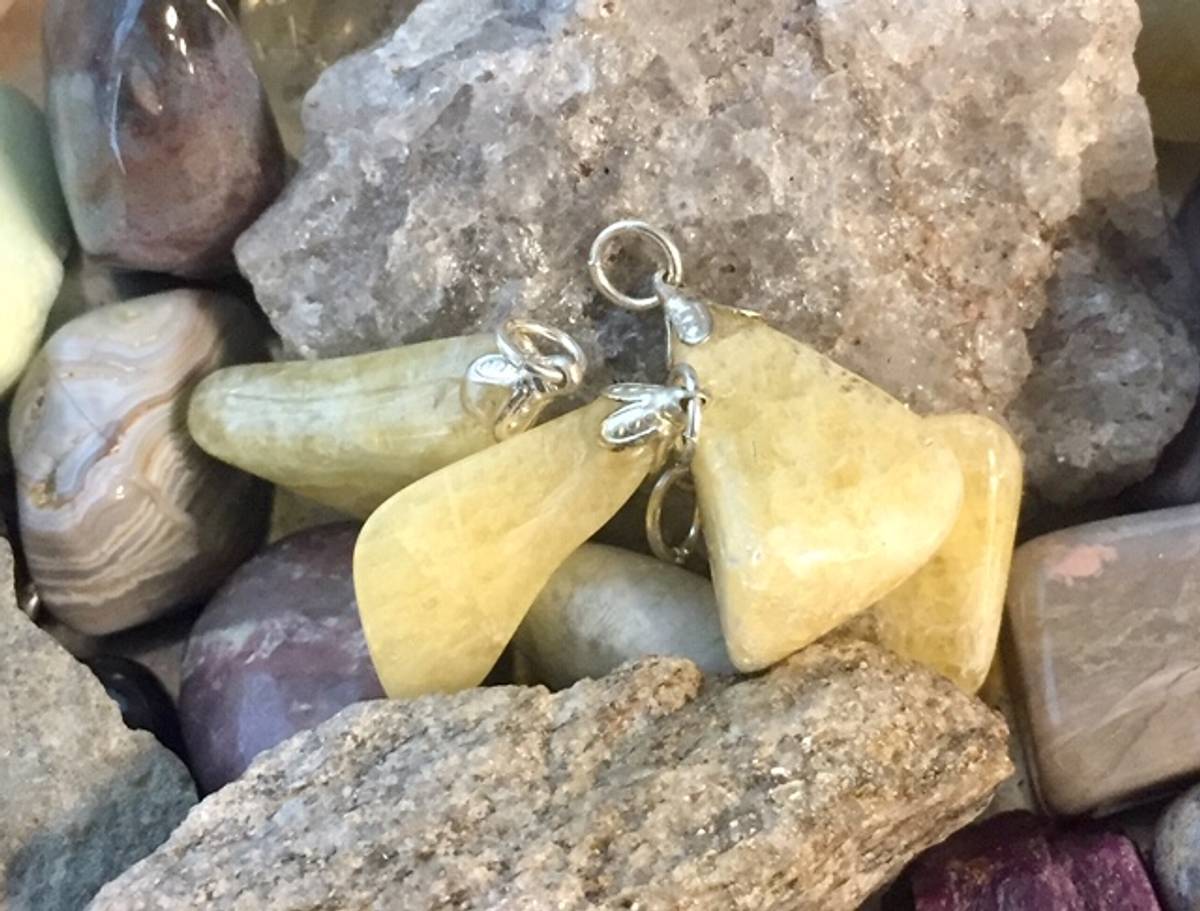 Danburitt Gul Slipt Anheng