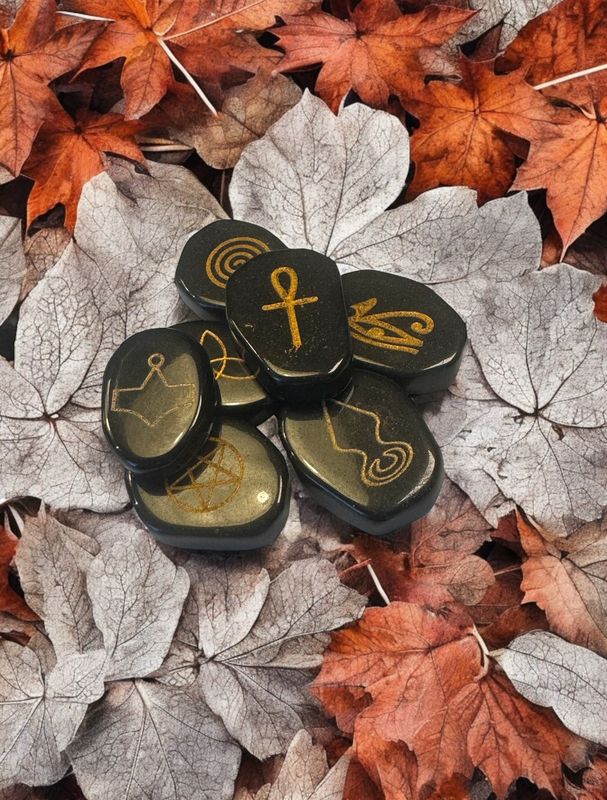 Wicca Sett 7 symbolsteiner