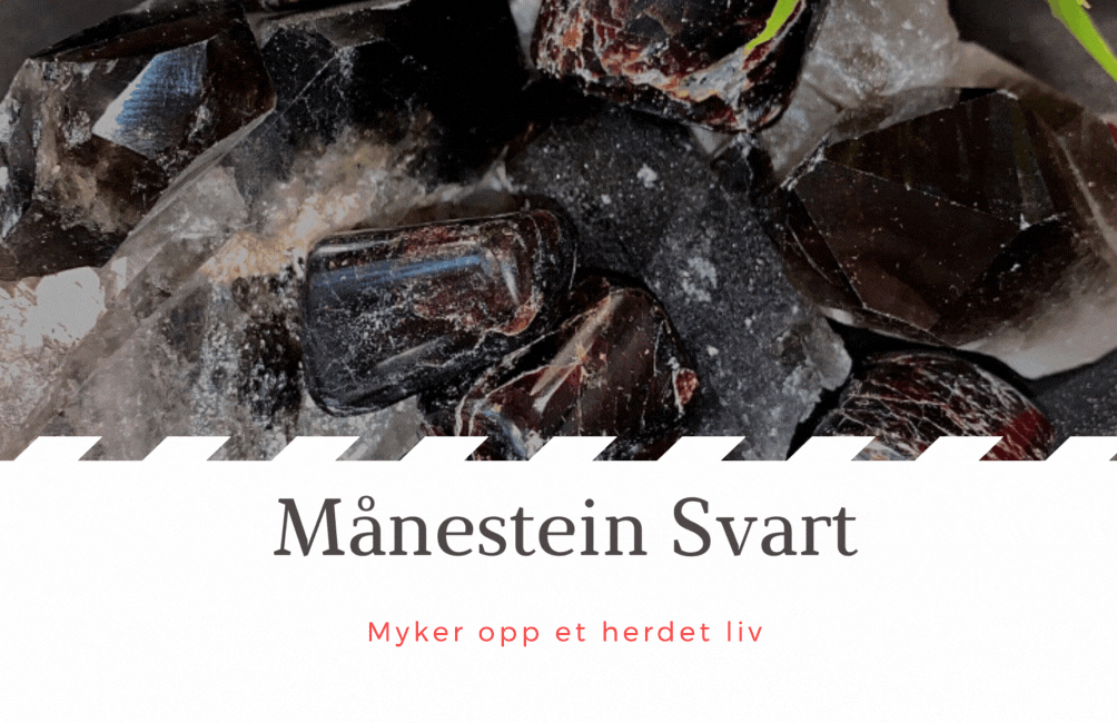 Månestein Svart Råstein 40-60gram