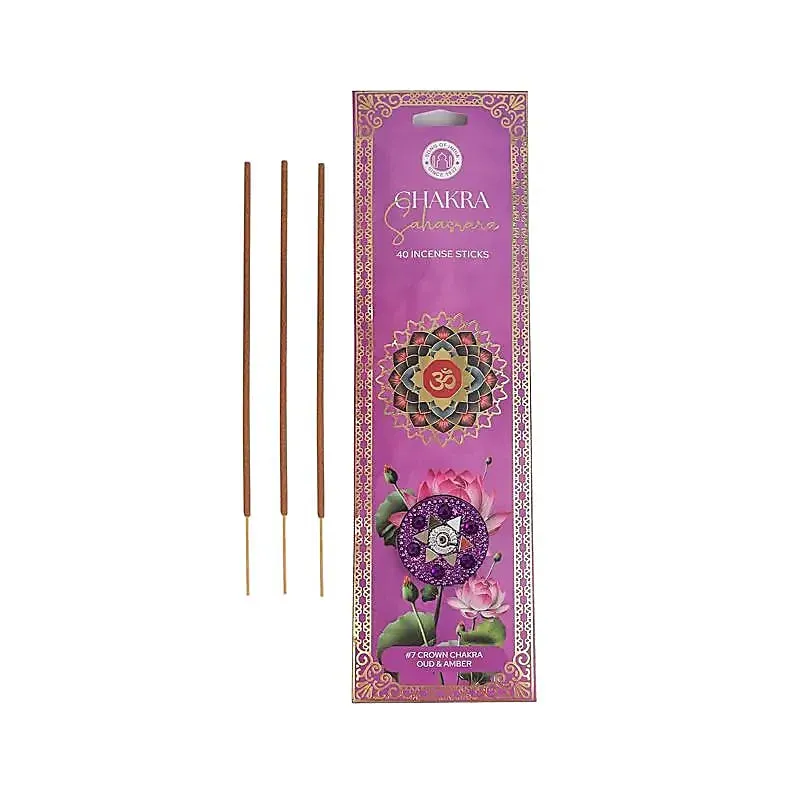 Sahasrara Chakra Pinne Røkelse Oud & Amber