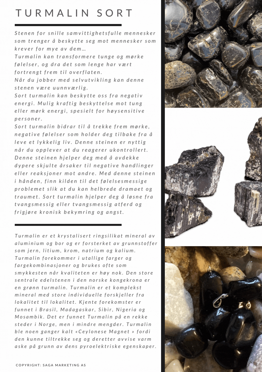 Turmalin Sort Liten Stein