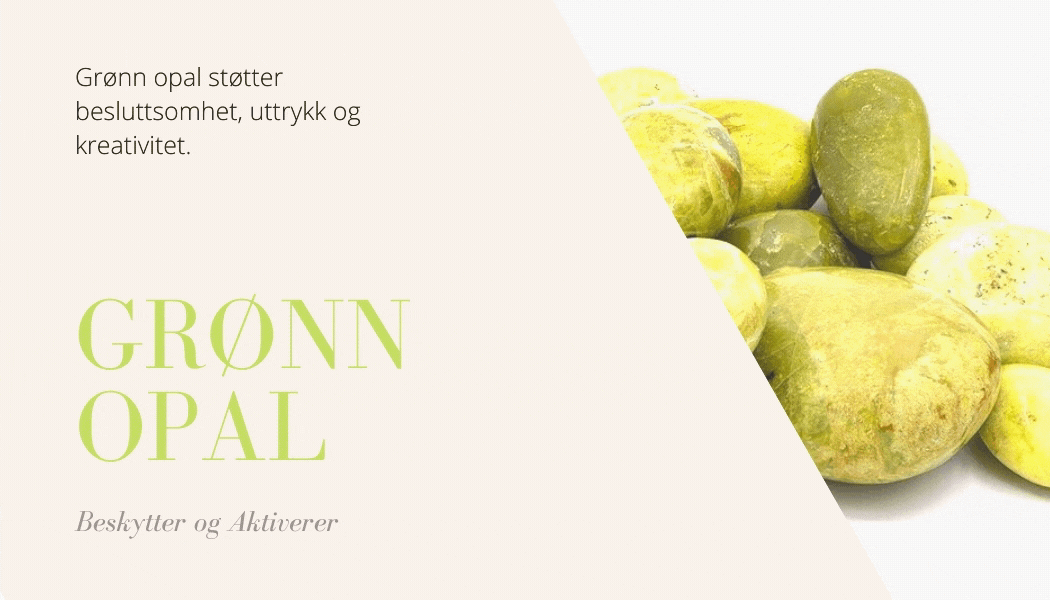 Opal Grønn 60mm 225gram Kule - Kun 1 Eksemplar