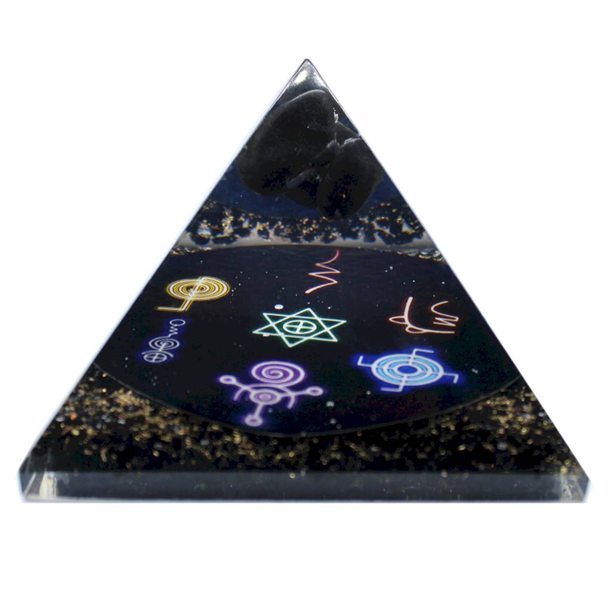 Orgonitt Pyramide Midnight Reiki 90mm