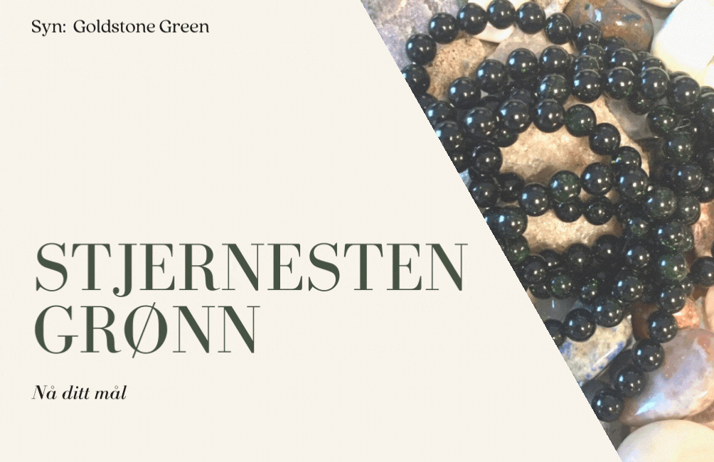 Stjernestein Grønn Hjertesten 3cm