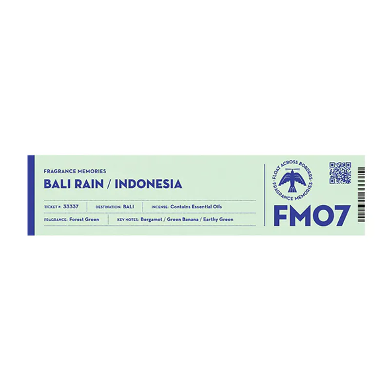 Bali Rain Indonesia Røkelsepinne - Fragrance Memories